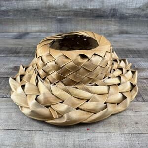 Vintage Handwoven Palm Leaf Straw Hat Sun Hawaiian Cap